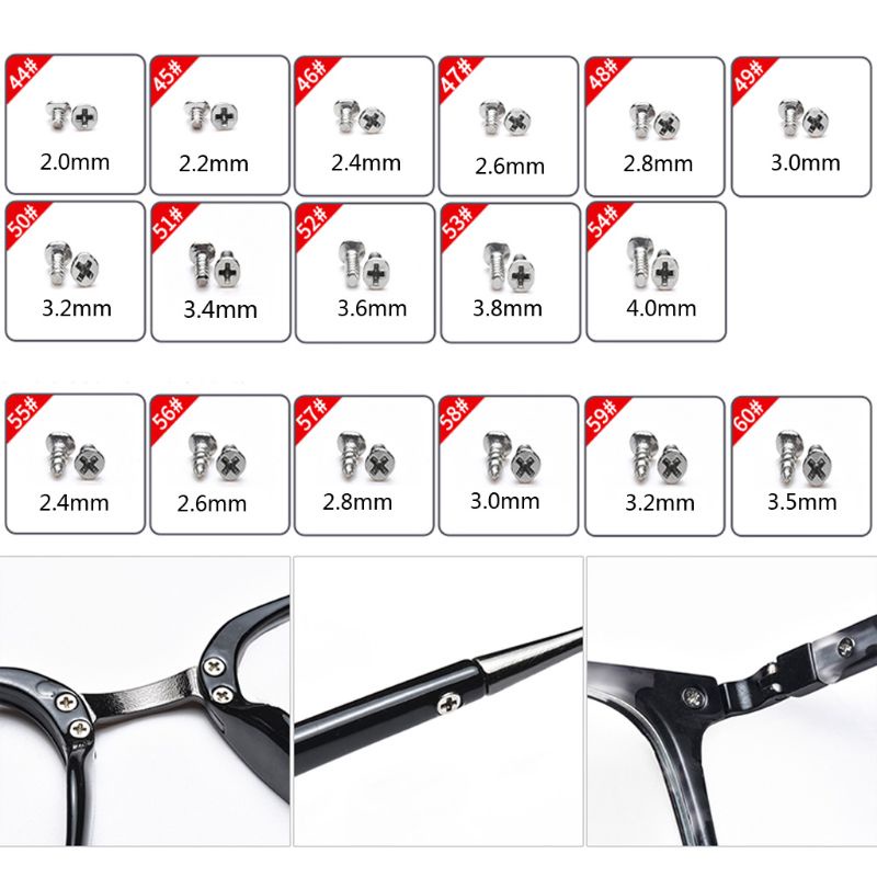 Bộ Dụng Cụ Sửa Chữa Mắt Kính Với Ốc Vít Và Dụng Cụ Lắp Đặt Cho Người Mới Bắt Đầu