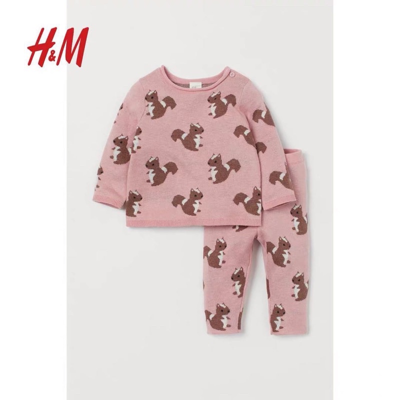 Bộ len hm cho bé 4/5y