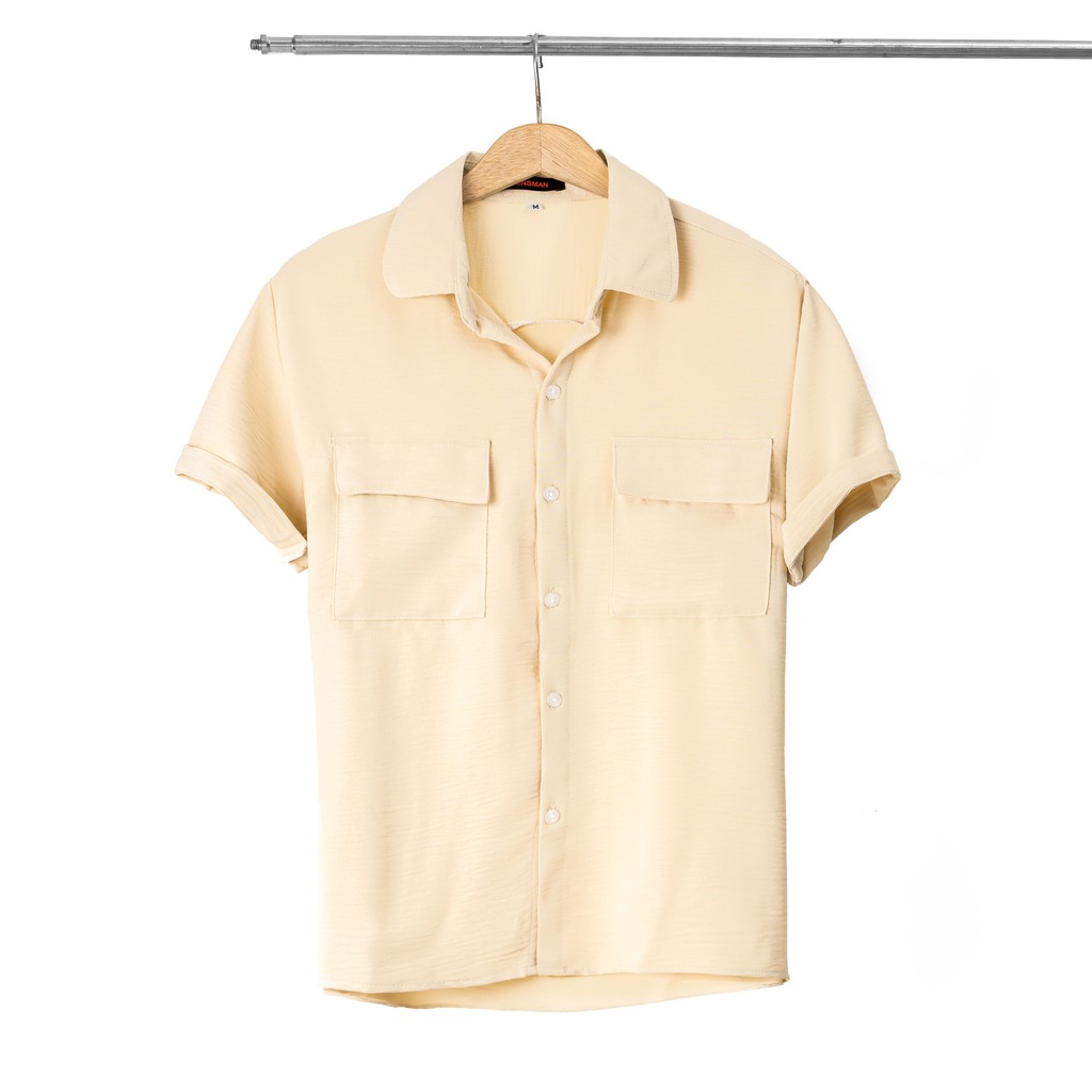Áo sơ mi đũi nam cổ bẻ có túi hộp KINSMAN chất liệu linen đẹp giá rẻ SM611 | BigBuy360 - bigbuy360.vn