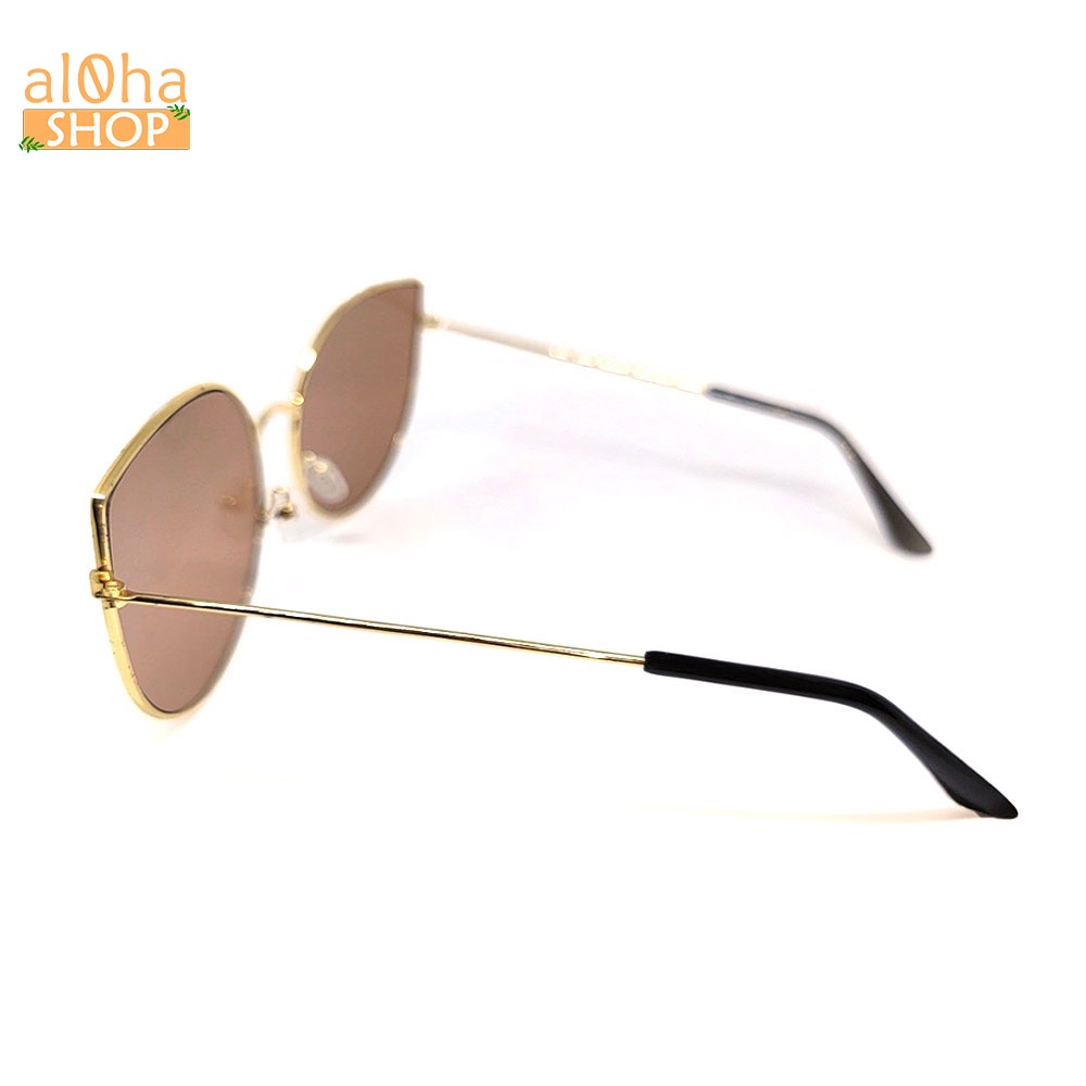 Mắt kính Ulzzang râm trà thời trang gọng sắt mắt to K022 phong cách sang chảnh, cá tính - al0ha Shop