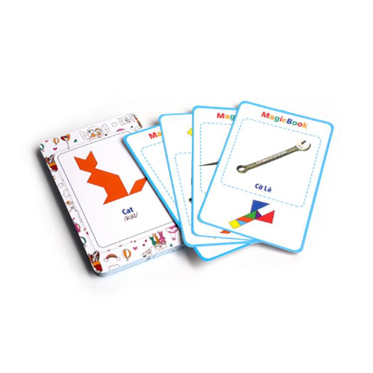 Trọn bộ Vẽ Hình và Bộ Xếp Hình sáng tạo - Trò chơi phát triển trí tuệ trẻ em - Magicbook - Size L Box