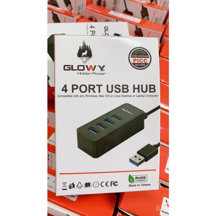 Bộ chia 4 cổng USB _ Hub USB Gloway H5U3B _ Bảo hành 12 tháng !!