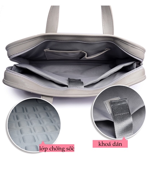 Túi văn phòng cho nữ kiêm túi chống sốc đa năng macbook, laptop | BigBuy360 - bigbuy360.vn