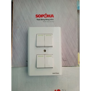 [FREESHIP EXTRA] ⚡Bảng điện giả âm SOPOKA (Taplo điện SOPOKA), dòng E4, E4A, E5A, E4S, E8A, taplo Nessanta 3công tắc