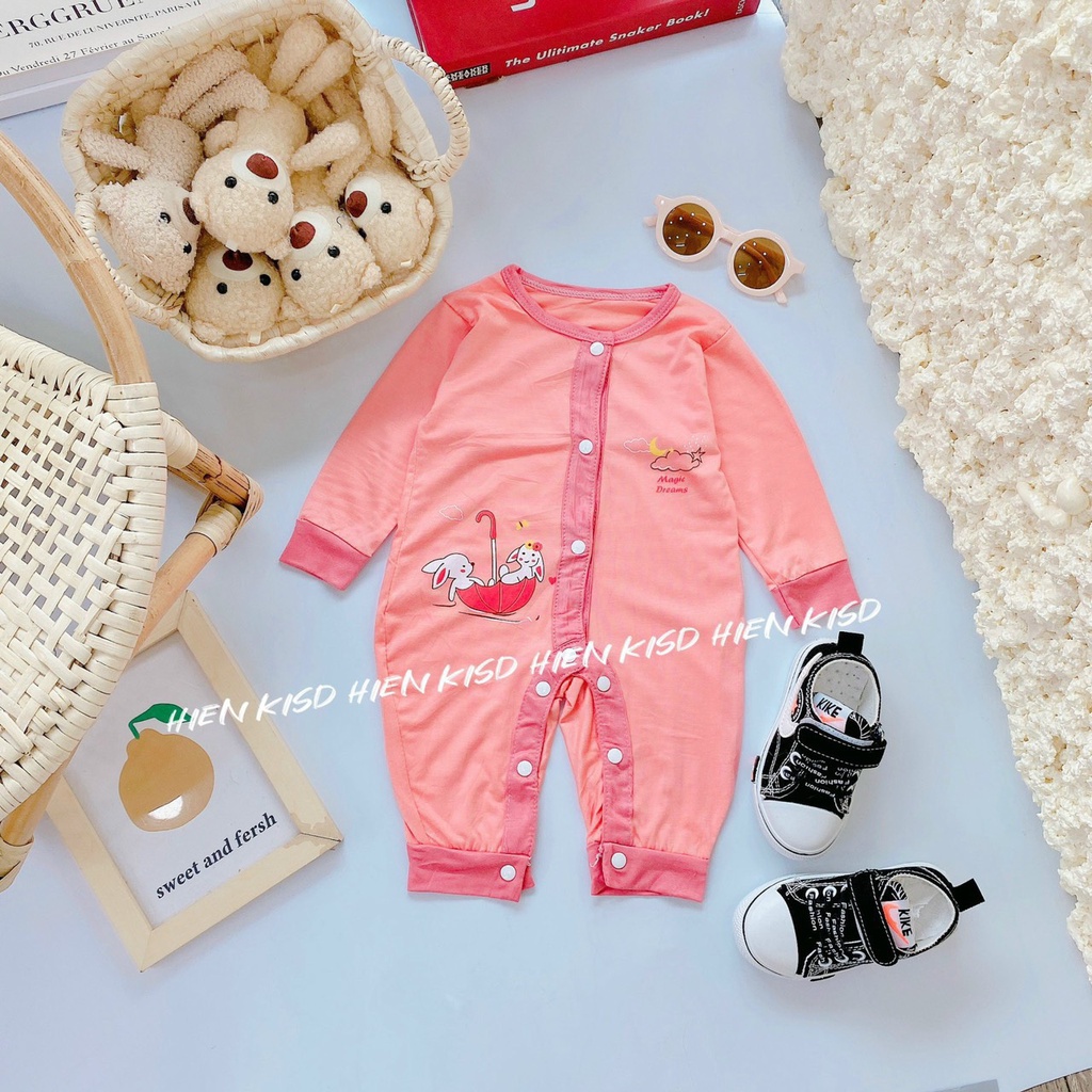 Body dài thun lạnh peptit Minky mom cho bé (3-10kg)