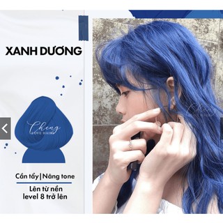 Thuốc nhuộm tóc màu XANH DƯƠNG cần dùng thuốc tẩy tóc