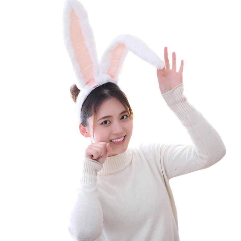 Băng Đô Tai Thỏ Hoạt Hình Hóa Trang Halloween Cho Nữ