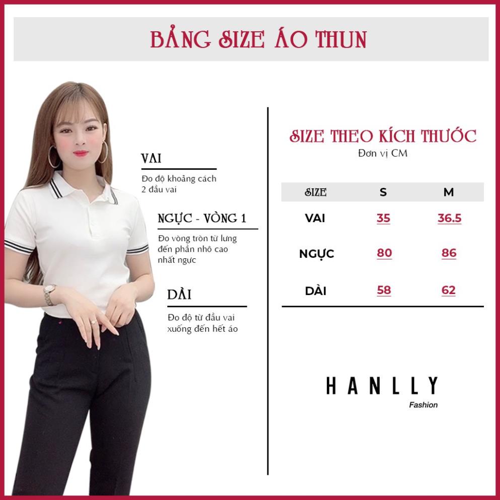 Áo Thun Polo Nữ Trơn Basic Tay Ngắn Cổ Bẻ Cotton Trẻ trung