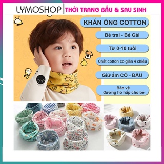 Khăn ống quấn cổ đa năng giữ ấm cổ cho trẻ chất cotton mềm mịn