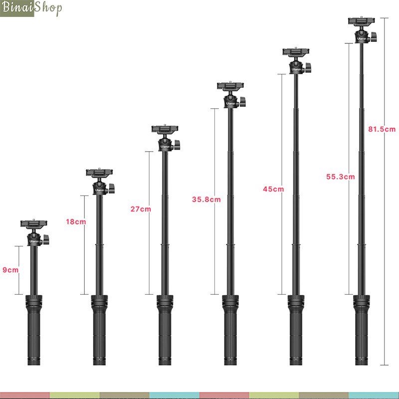 Ulanzi MT-34 - Tripod Kiêm Gậy Chụp Hình Đa Năng Dành Cho Smartphone, DSLR, Gopro