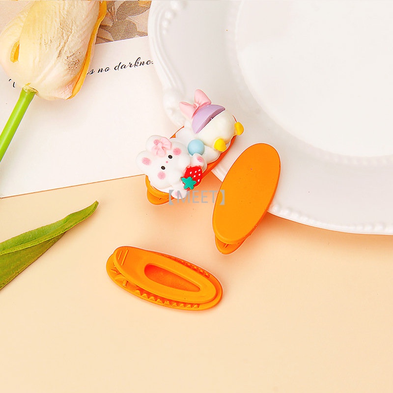 Kẹp Tóc Hình Oval Màu Sắc Ngọt Ngào Dùng Làm Đồ Trang Sức Thủ Công DIY