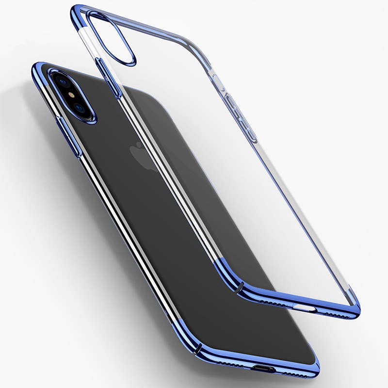 Ốp Điện Thoại Mỏng Khung Viền Mạ Điện Cho Iphone 6 6s 7 8 Plus X Xr Xs Max