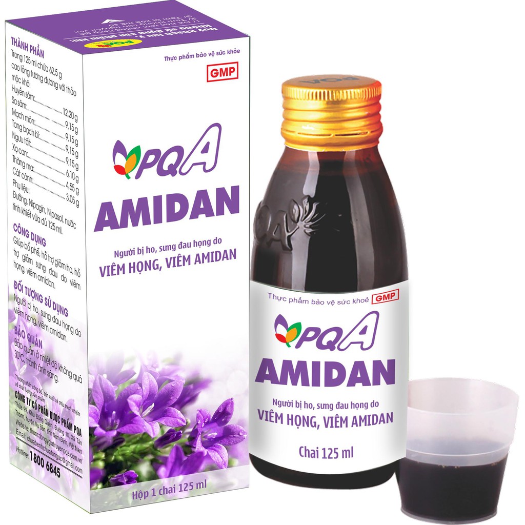 PQA Amidan dùng cho người ho, viêm họng, viêm amidan