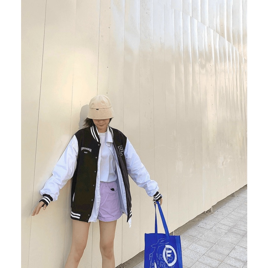 ÁO KHOÁC DÙ BOMBER NAM NỮ NÚT BẤM THÊU LOGO CHỮ F , PHONG CÁCH BÓNG CHÀY THỜI TRANG TP143 [NewUnisex]
