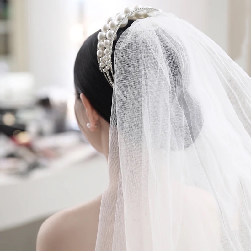 Băng Đô Đính Ngọc Trai 2 Lớp Cho Nữ