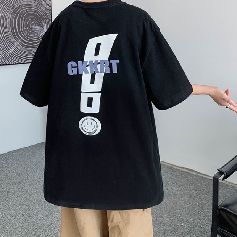 Áo Thun Nam Tay Ngắn Dáng Rộng Phong Cách Hip Hop Hàn Quốc Size M-5XL