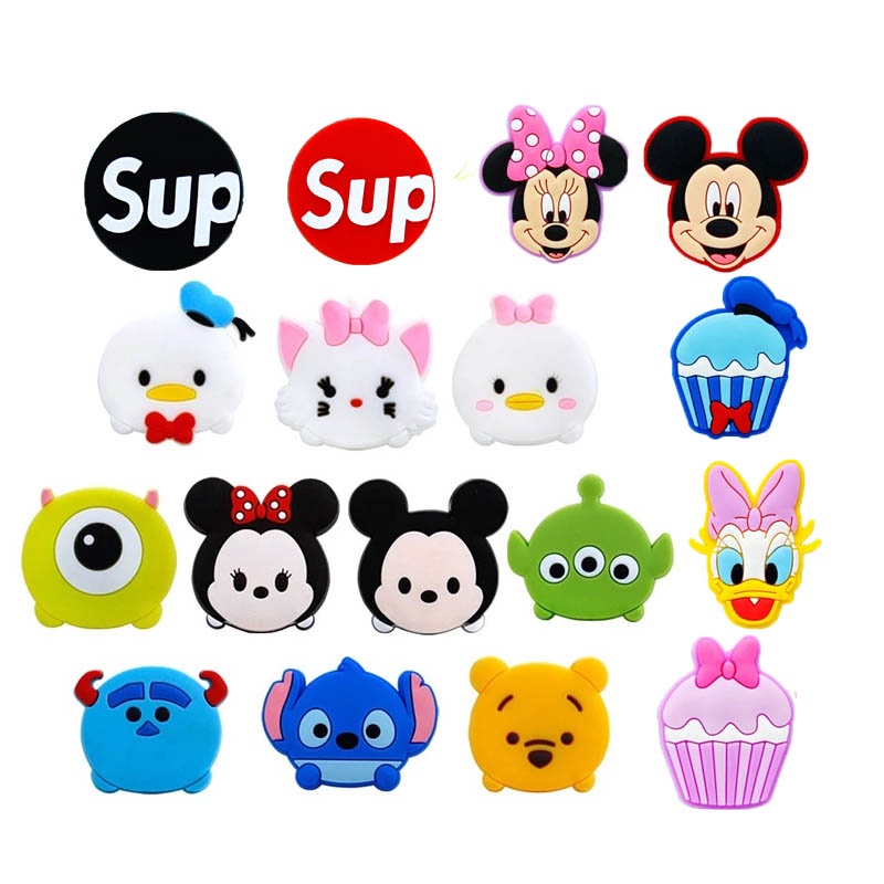 DISNEY Phụ Kiện Trang Trí Giày Crocs Hình Chuột Mickey Winnie The Pooh Jibbits Stitch Daisy Jibitz