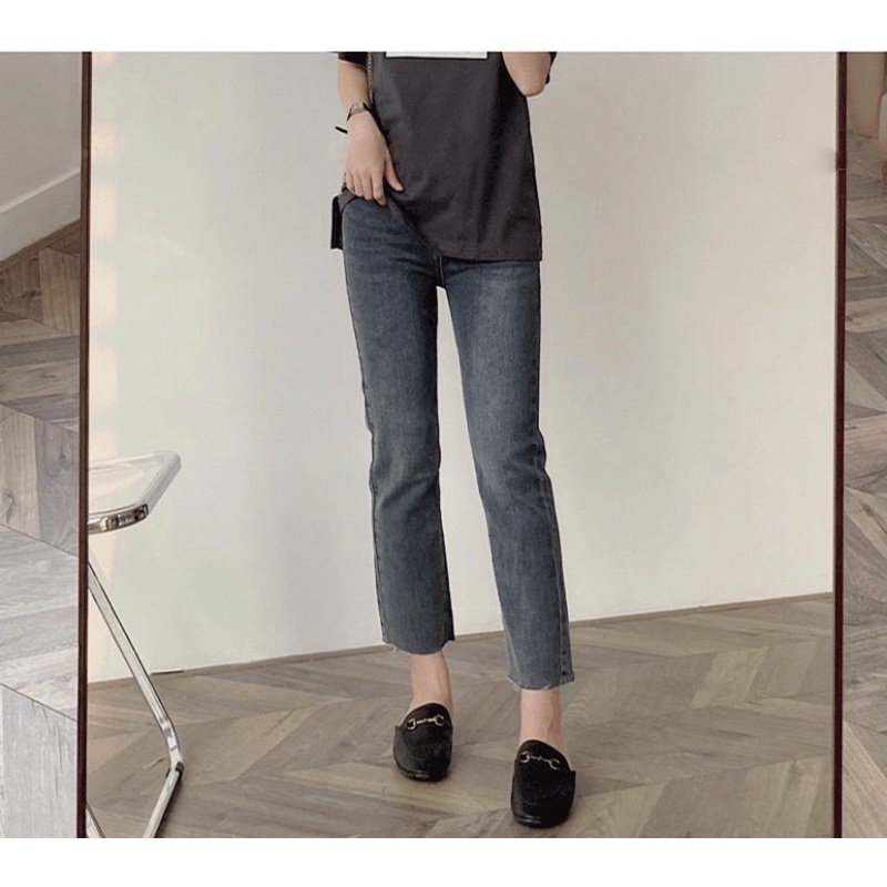 Quần Jean Nữ Dáng Suông Ống Đứng Lưng Cao Co Giãn - Quần Bò Ống Đứng Cạp Cao Co Giãn Mã 9998 | BigBuy360 - bigbuy360.vn