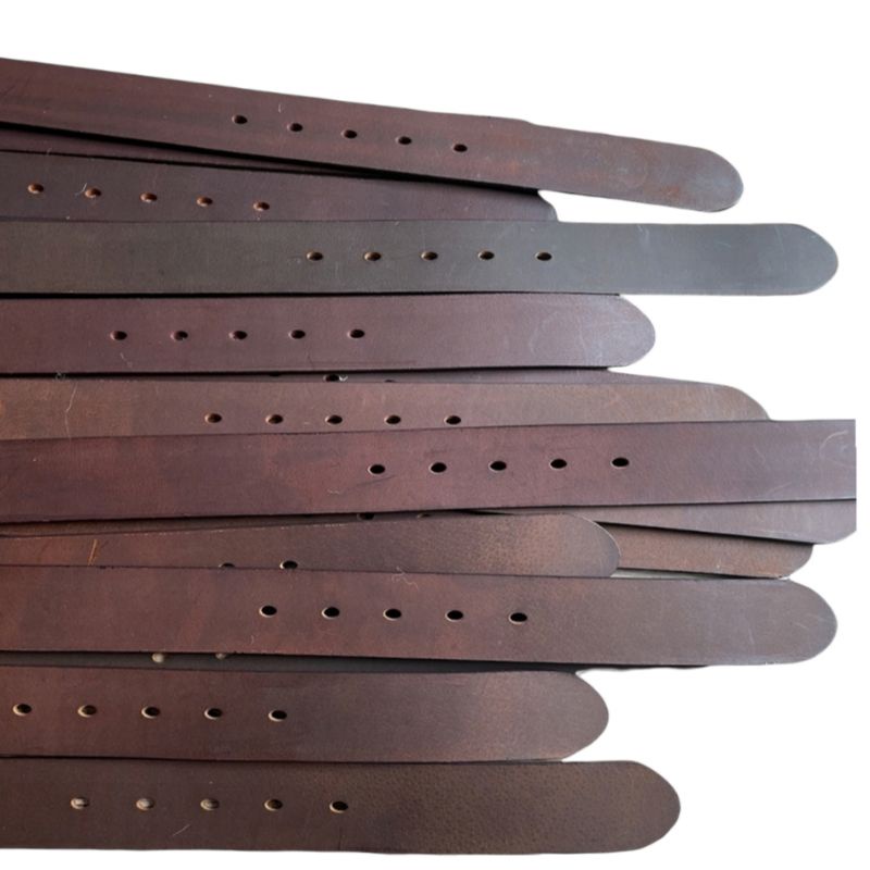 Dây Nịt Da Bò Thắt Lưng Nam Da Bò Sáp Ngựa Điên Không Mặt Khóa bản 3.7cm đục 5 lổ Bảo hành 24Tháng,