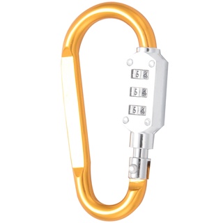 With Combination Padlock Number 3 Digits Padlock Carabiners Hook