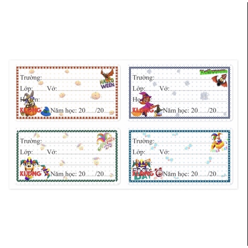 Nhãn vở CIII Anniversary - Flower KLong; MS: 742 🐻🌸