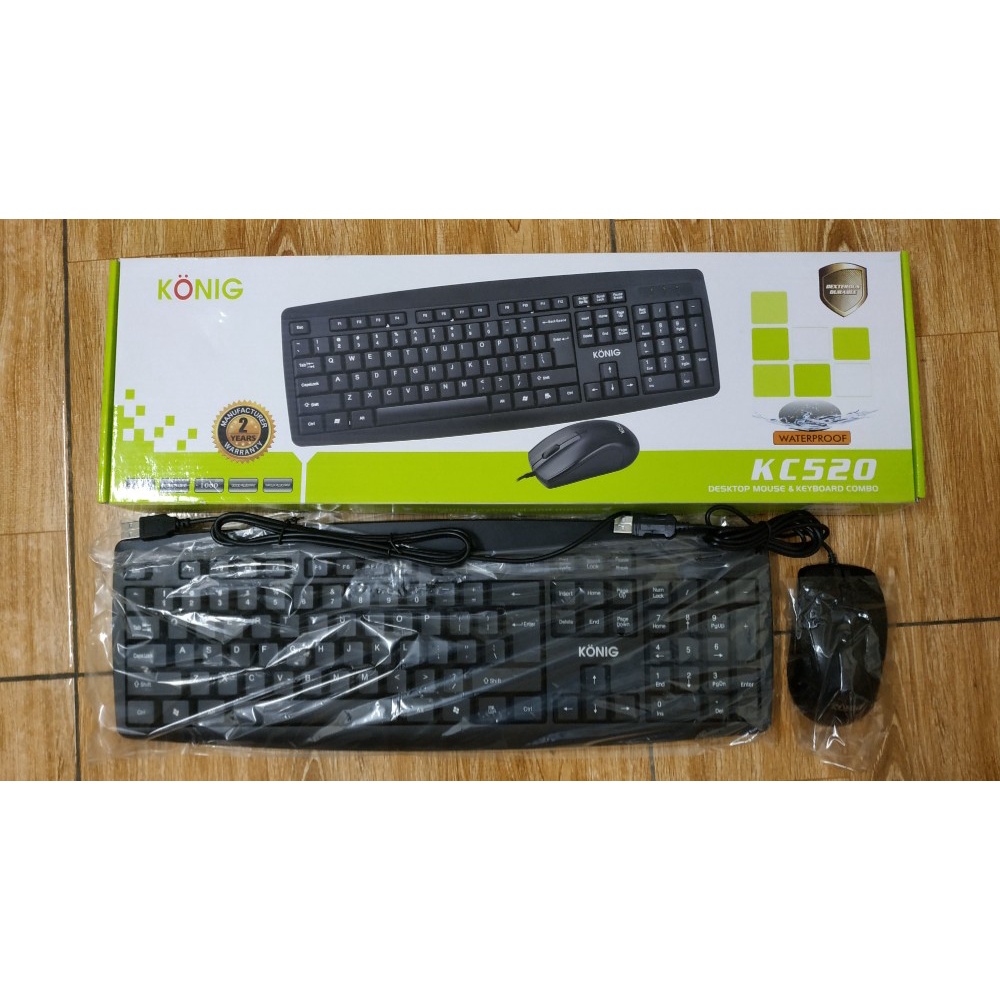 Bàn Phím Có Dây Konig KB318 BH 1 năm dùng văn phòng chơi game gõ êm không gây tiếng ồn