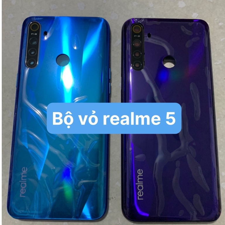 Bộ vỏ full new oppo realme 5 / Realme 5s dùng chung - ( gồm lưng, xương, phím, kính camera)