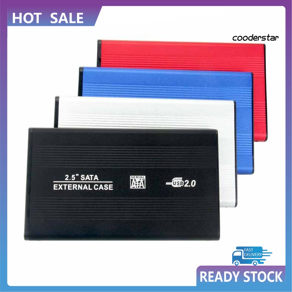 COOD-st External USB 2.0 2.5inch SATA SSD HDD Enclosure Mobile Hard Disk Drive Case Box