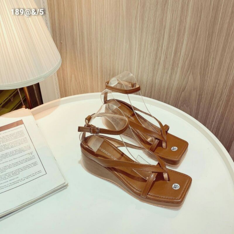 sandal đế bằng cao 5cm - giày đế xuồng 5p quai kẹp - sofia shoes