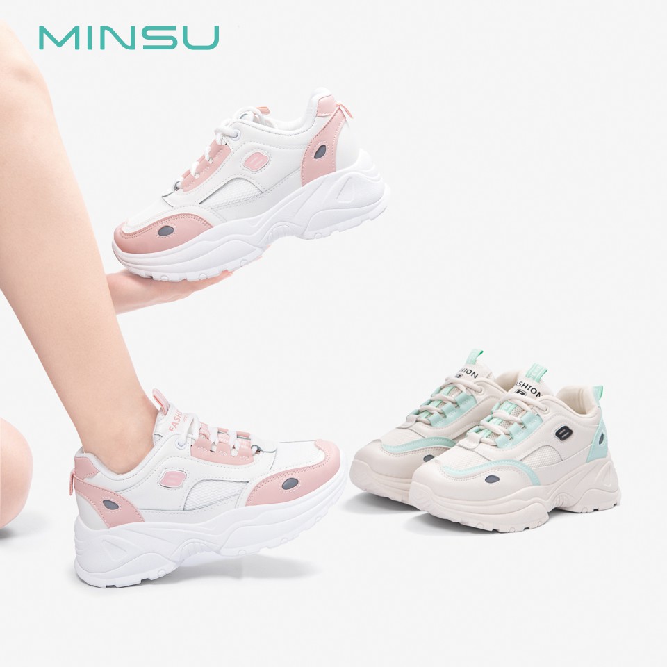 Giày Thể Thao Nữ Phản Quang MINSU FASHION M3921, Giày Sneaker Nữ Độn Đế Mới Nhất 2020 Phù Hợp Mang Đi Chơi, Đi Học
