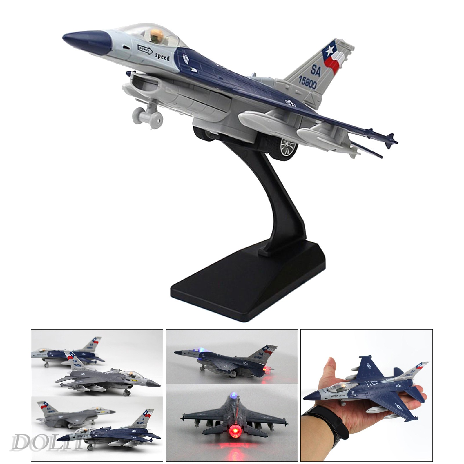 Mô Hình Máy Bay Chiến Đấu F-16 Tỉ Lệ 1: 100 Bằng Hợp Kim Kèm Giá Đỡ