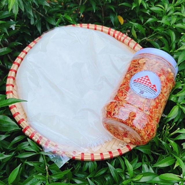 Combo 300g bánh tráng tròn phơi sương + 200g hành phi ruốc sấy Tây Ninh - Nguyệt Như
