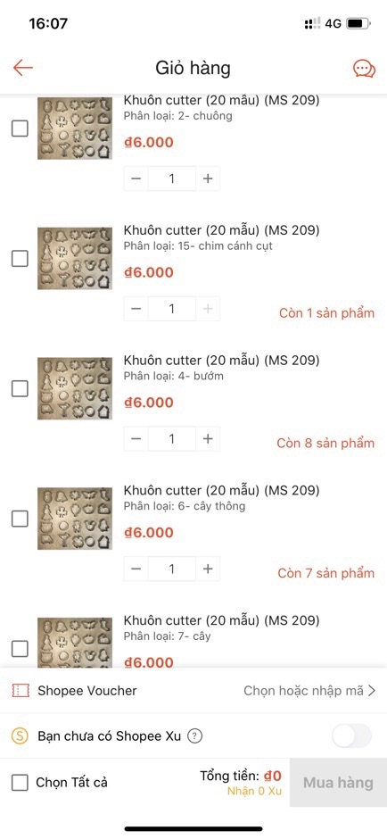 Bộ cutter làm bánh quy