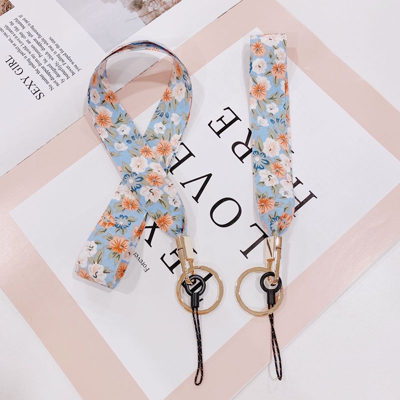 Mobile Ốp Điện Thoại Họa Tiết Hoa Kèm Dây Đeo Phong Cách Nhật Hàn