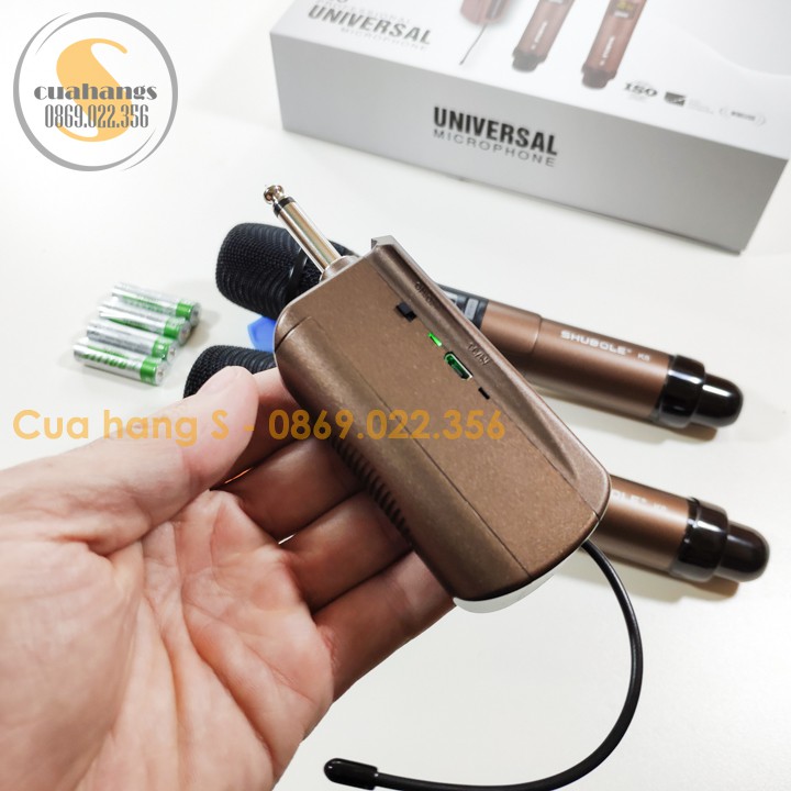 Bộ 2 micro không dây karaoke chuyên dụng K8