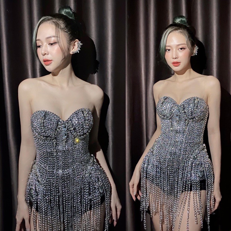 Khuyên Kẹp Vành Tai Đính Đá Đi Tiệc NHÀ NHỎ 1510