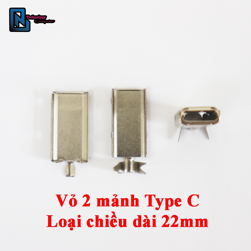 Vỏ Ốp Đầu Type C Lẻ 2 Mảnh Dài 14,5MM 17,5MM 18.7MM 22MM 23,4MM Thích Hợp Làm Dây Handmade