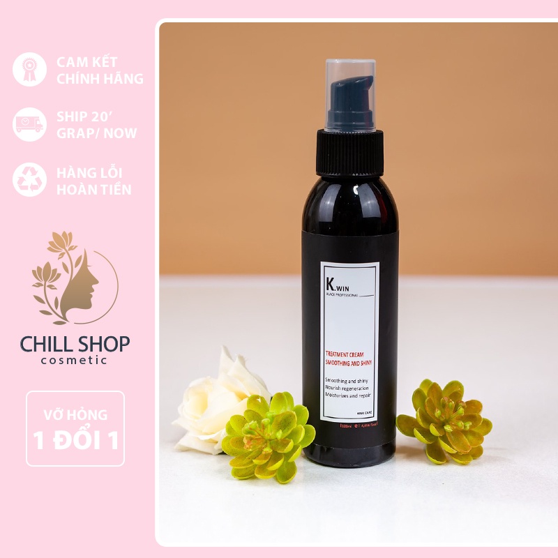 Dầu dưỡng tóc mềm mượt argan tinh dầu khô serum phục hồi tóc hư tổn tóc khô xơ uốn nhuộm Kwin smoothing and shiny 120ml