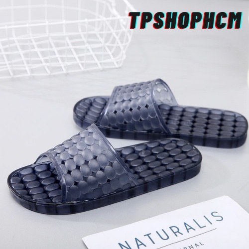 Dép nhựa dẻo trong PVC lỗ nam, nữ không thấm nước chống trơn trượt, đi trong nhà , văn phòng , spa chất lượng