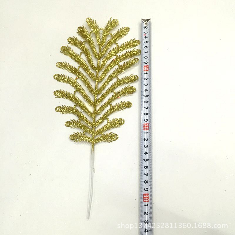 PVN41611 - Cành lá đuôi công ( lông chim ) trang trí oản , decor vật tư phụ kiện làm oản, giỏ hoa quà