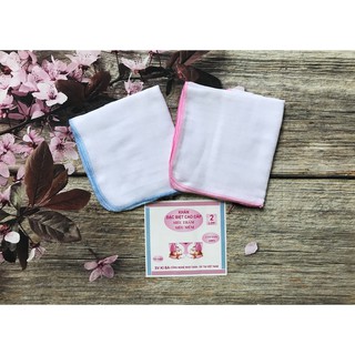 Khăn sữa sơ sinh KiBa 2 lớp cho bé (sét 10 chiếc)