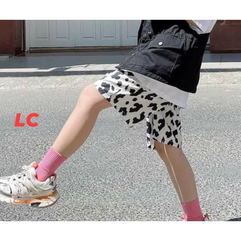 Quần short đùi unisex Bò sữa thun nam nữ chất đẹp form rộng thoải mái basic streetwear mặc nhà, chơi thể thao