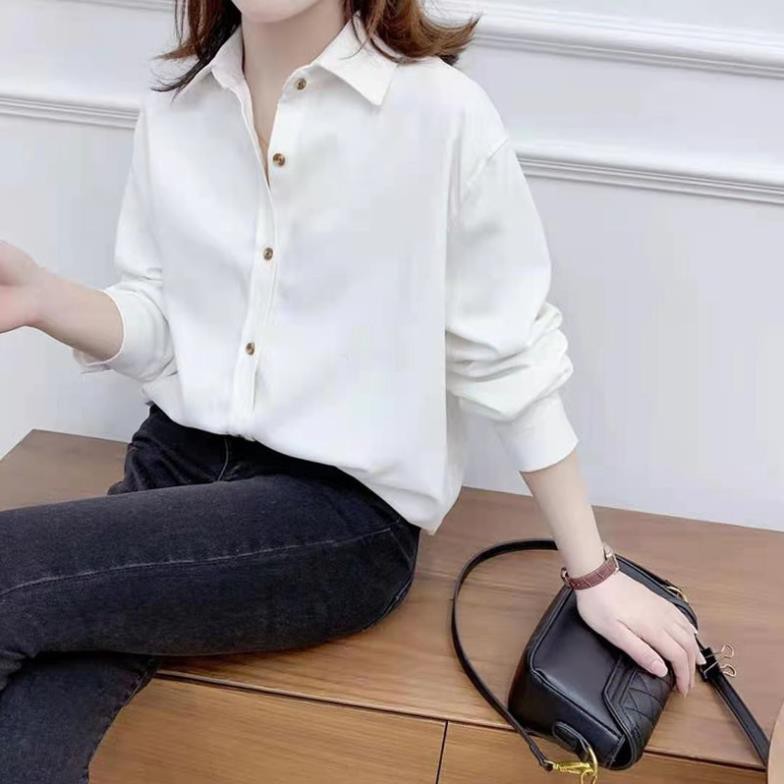 Áo Sơ Mi Nữ Lụa Quảng Châu Cổ Đức Siêu Xinh M023 - Lolla_Fashion