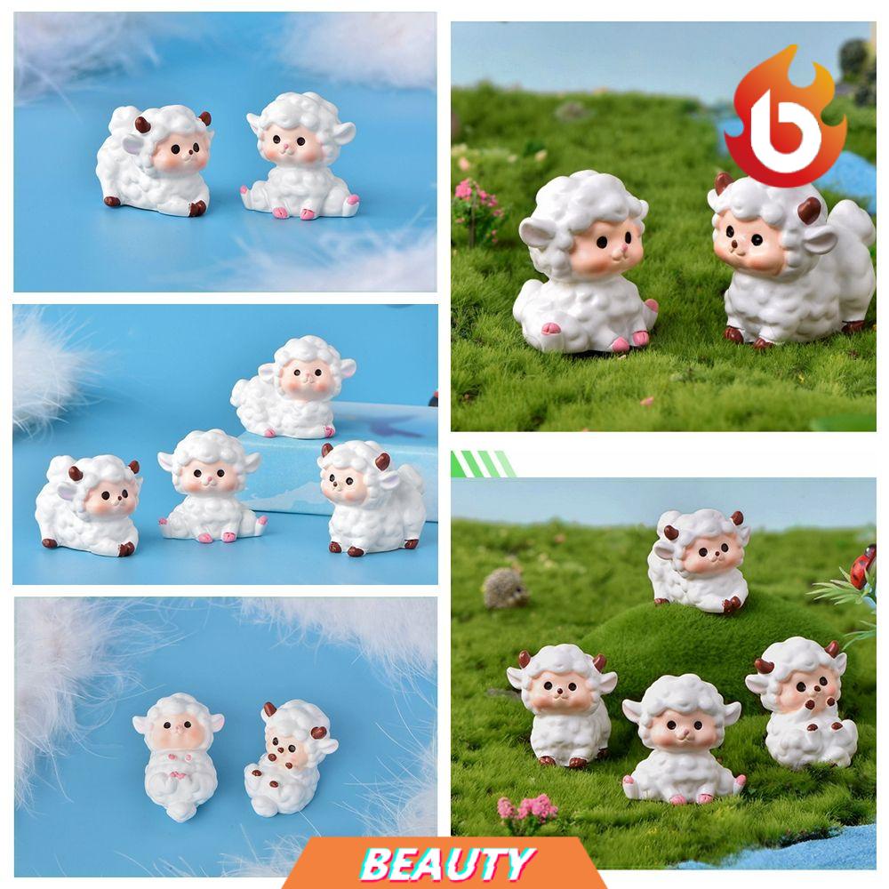 BEAUTY Accessories Micro Landscape Handicrafts Animal Model Sheep Figurines Little Statue DIY Bonsai Ornament Home Decoration Fairy Garden Miniature Dairy Sheep