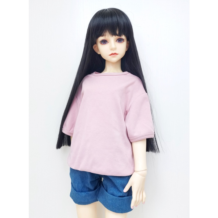 Áo Thun Cotton Tay Lỡ Màu Trơn Cho Búp Bê 1/3 1/4 1/6