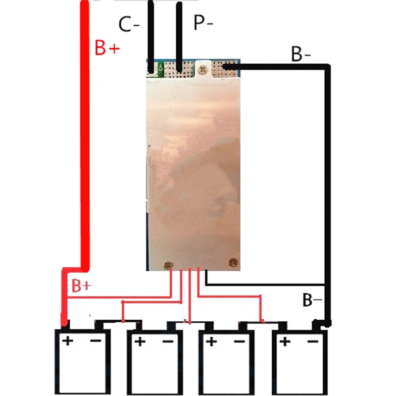 Bảng mạch bảo vệ 4S Lifepo4 BMS 3.2V với bộ lưu trữ năng lượng biến tần UPS chuyên dụng 12V 100A