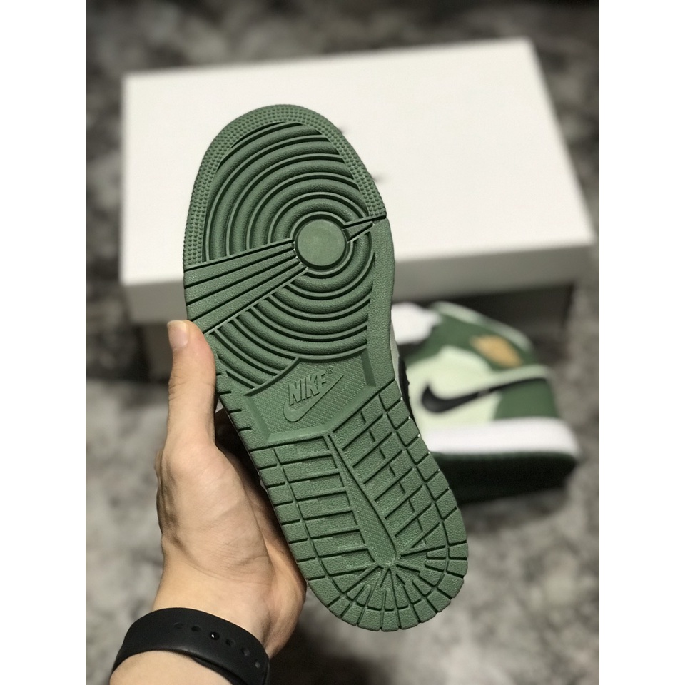 [KELLY SNEAKERS] Giày Thể Thao Sneaker Jordan 1 Mid Dutch Green - Xanh Lá (Ảnh Thật + Hàng Sẵn)