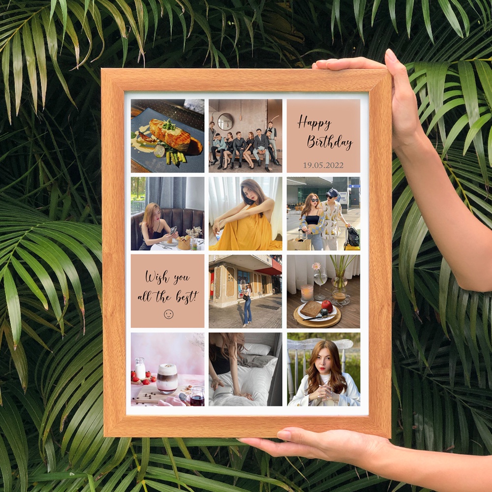 In ảnh theo yêu cầu - sáng tạo 12 ảnh kèm ghi chú - size a3, a4 - Tiệm in Memories - in ảnh để bàn, in hình treo tường