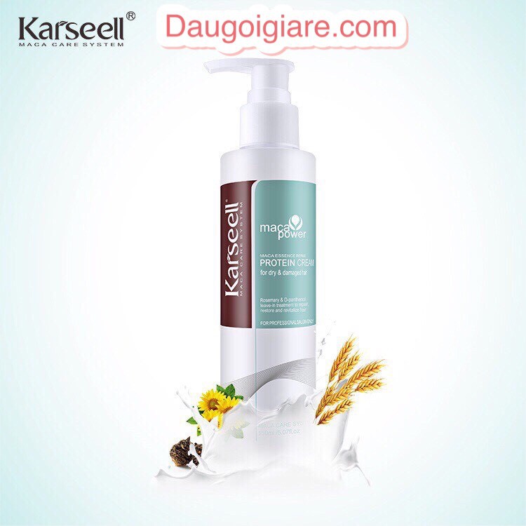 KEM DƯỠNG XẢ KHÔ SIÊU MƯỢT TÓC KARSEELL MACA ESSENCE REPAIR PROTEIN CREAM 150ML | BigBuy360 - bigbuy360.vn