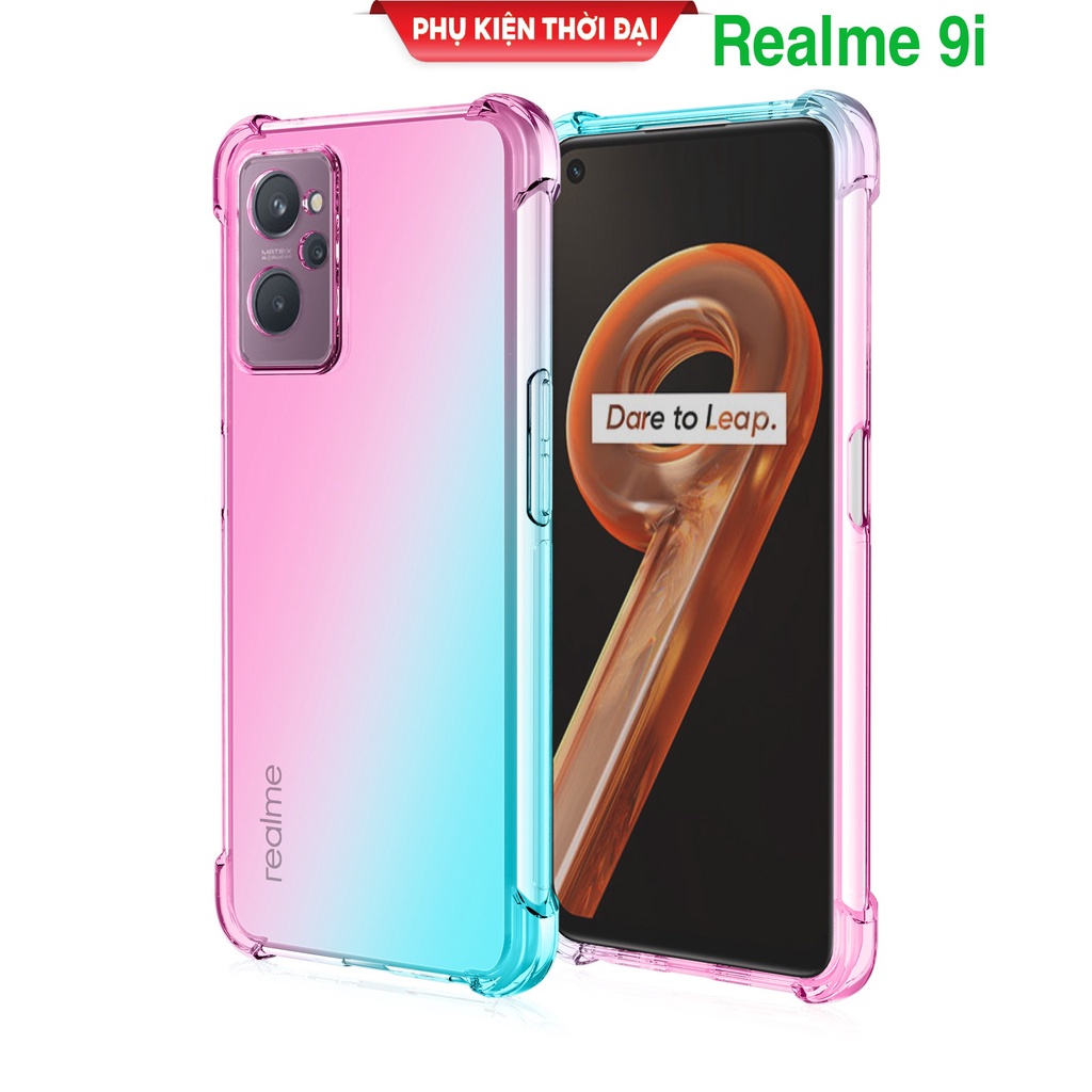 Ốp lưng Realme 9i dẻo đa sắc lồi 4 góc chống sốc thời trang cao cấp bảo vệ toàn diện